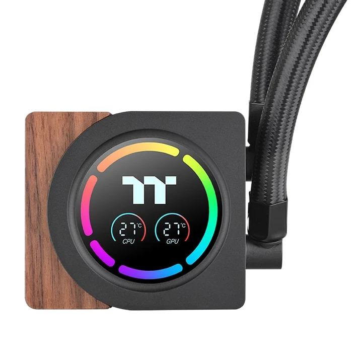 Thermaltake LB360-S ARGB Sync 360mm Black AIO Liquid CPU Cooler With LCD Display ( CL-W499-PL12SW-A ) - Image 2