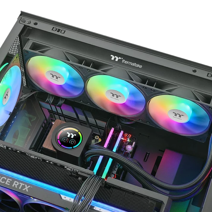 Thermaltake LB360-S ARGB Sync 360mm Black AIO Liquid CPU Cooler With LCD Display ( CL-W499-PL12SW-A ) - Image 6