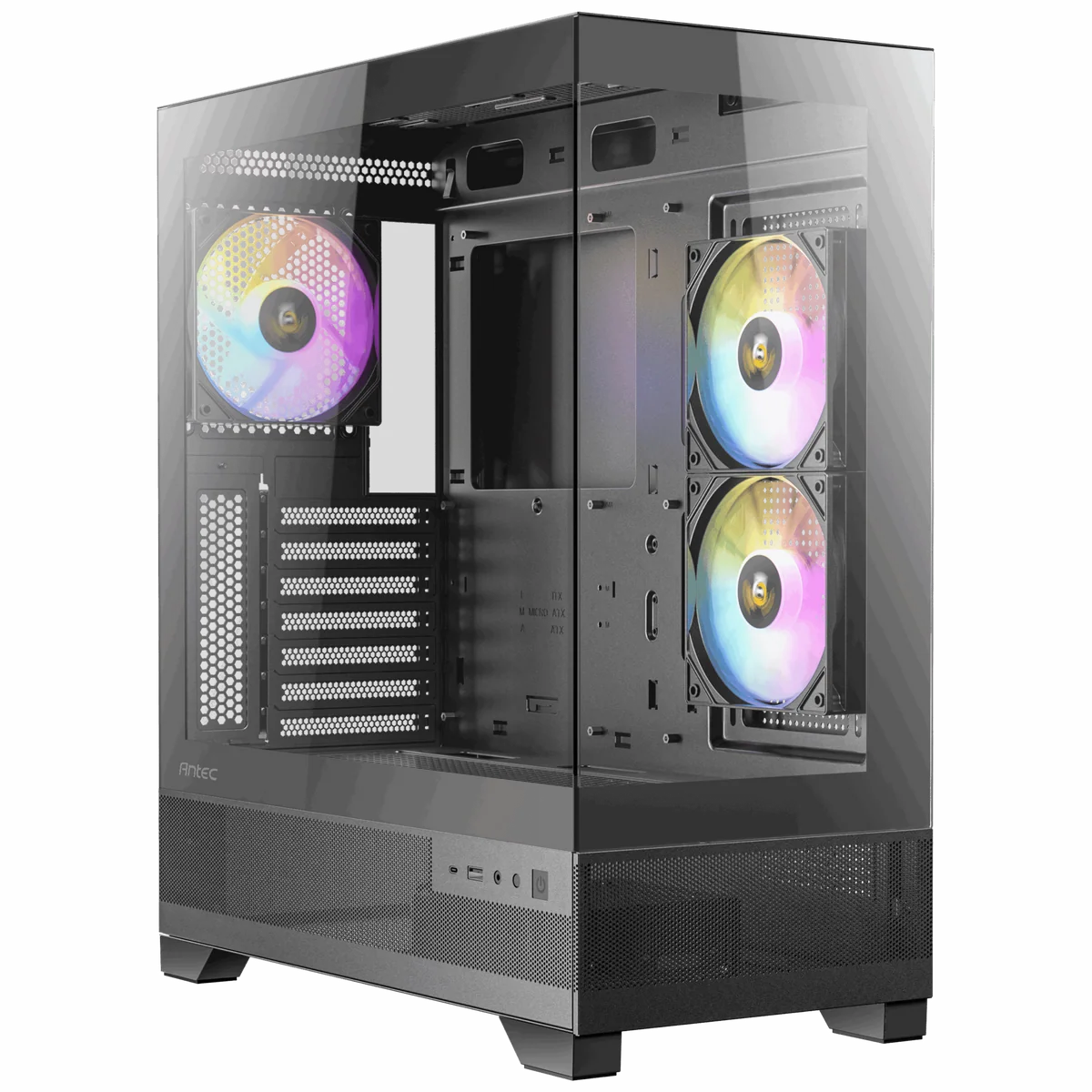 Antec CX700 ARGB Black ATX Mid Tower 4 mm Tempered Glass Panel Pc Cabinet With Pre-installed ARGB PWM Fans