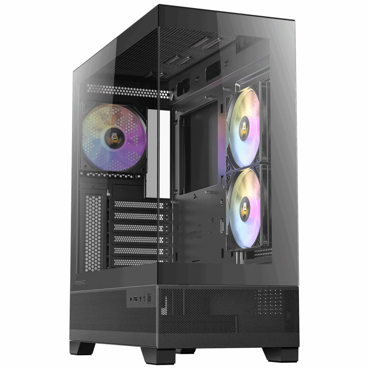 Antec CX700 ARGB Black ATX Mid Tower 4 mm Tempered Glass Panel Pc Cabinet With Pre-installed ARGB PWM Fans - Image 7