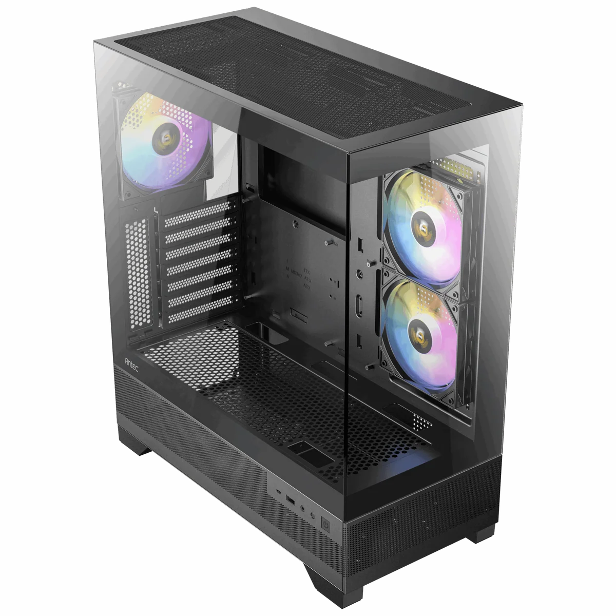 Antec CX700 ARGB Black ATX Mid Tower 4 mm Tempered Glass Panel Pc Cabinet With Pre-installed ARGB PWM Fans - Image 8