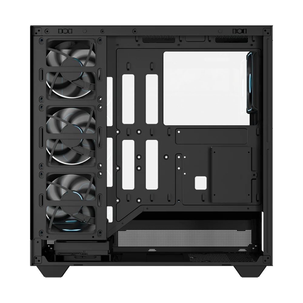 Ant Esports Crystal Neo ARGB E-ATX Mid Tower Tempered Glass Panel Black Pc Cabinet With Pre-installed ARGB Fans - Image 4