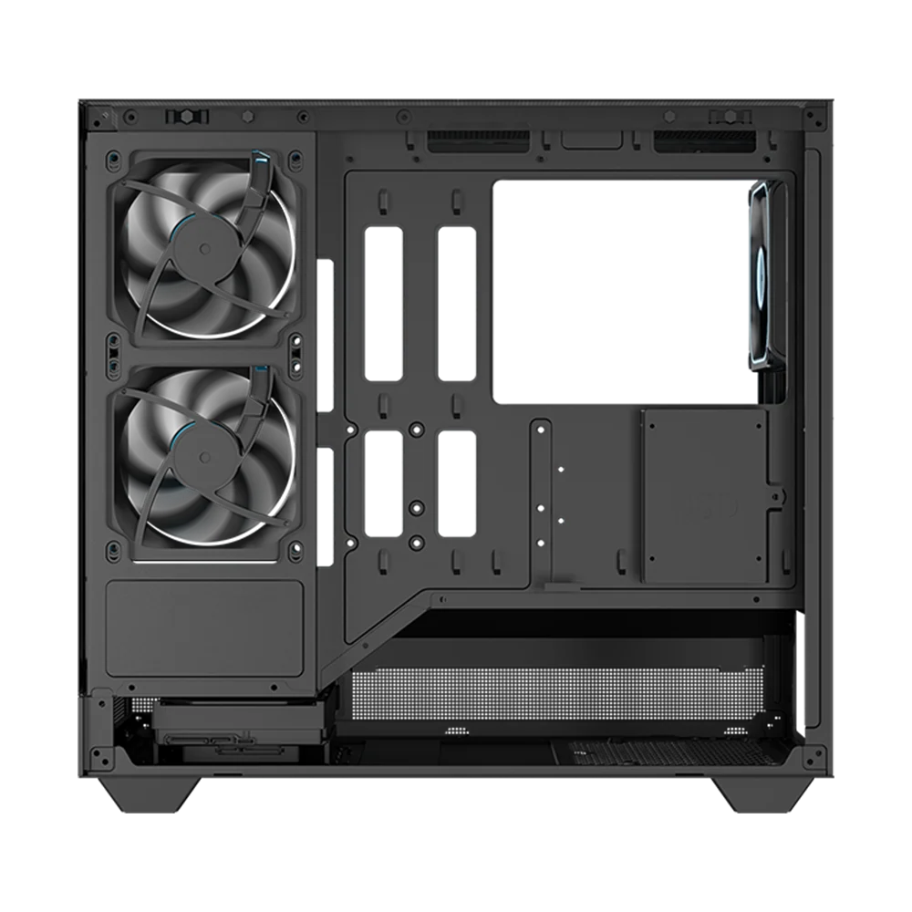 Ant Esports Crystal Neo Mini ARGB M-ATX Mini Tower Tempered Glass Panel Black Pc Cabinet With Pre-installed ARGB Fans - Image 2