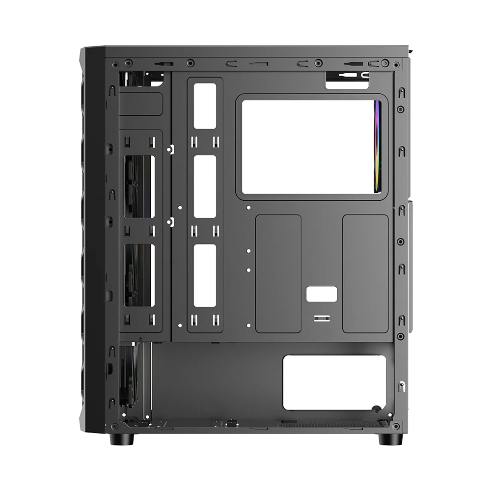 Ant Esports Elite 1120 Black ARGB ATX Mid Tower Tempered Glass Side Panel Gaming Pc Cabinet With Pre Installed RGB Fans - Image 4