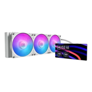 Cooler Master MasterLiquid Core LCD 6" 360 White ARGB 360mm Liquid Cpu Cooler With 6 Inch LCD Display ( MLW-D36M-A24PA-LW )
