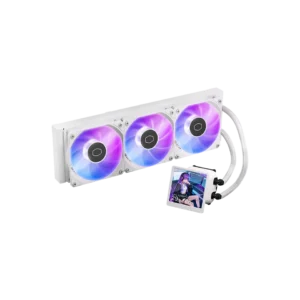 Cooler Master MasterLiquid Core LCD 360 4-inch White ARGB 360mm Liquid CPU Cooler With 4-inch LCD Display ( MLX-D36M-A18PW-RL )
