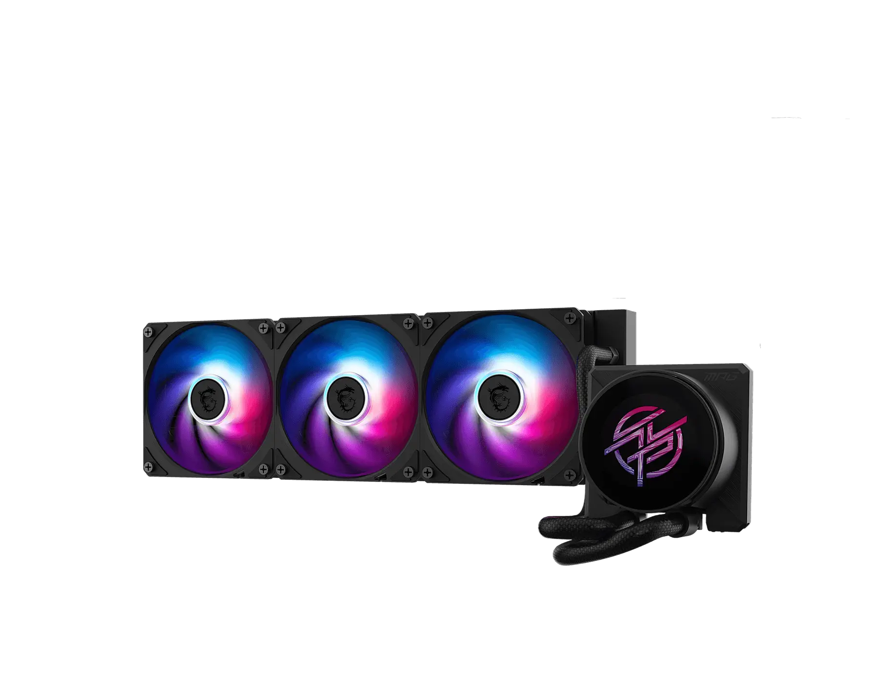 MSI MPG CORELIQUID P22 360 Black ARGB 360mm Liquid CPU Cooler With LCD 2.1-inch Round IPS Display
