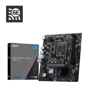 MSI PRO H610M-S WIFI DDR4 II mATX Motherboard ( Intel Socket LGA 1700, Support Intel Core 14th/ 13th/ 12th Gen Processors, Intel Pentium Gold and Celeron Processors, 2x DDR4 RAM Slots, Max 64GB RAM )