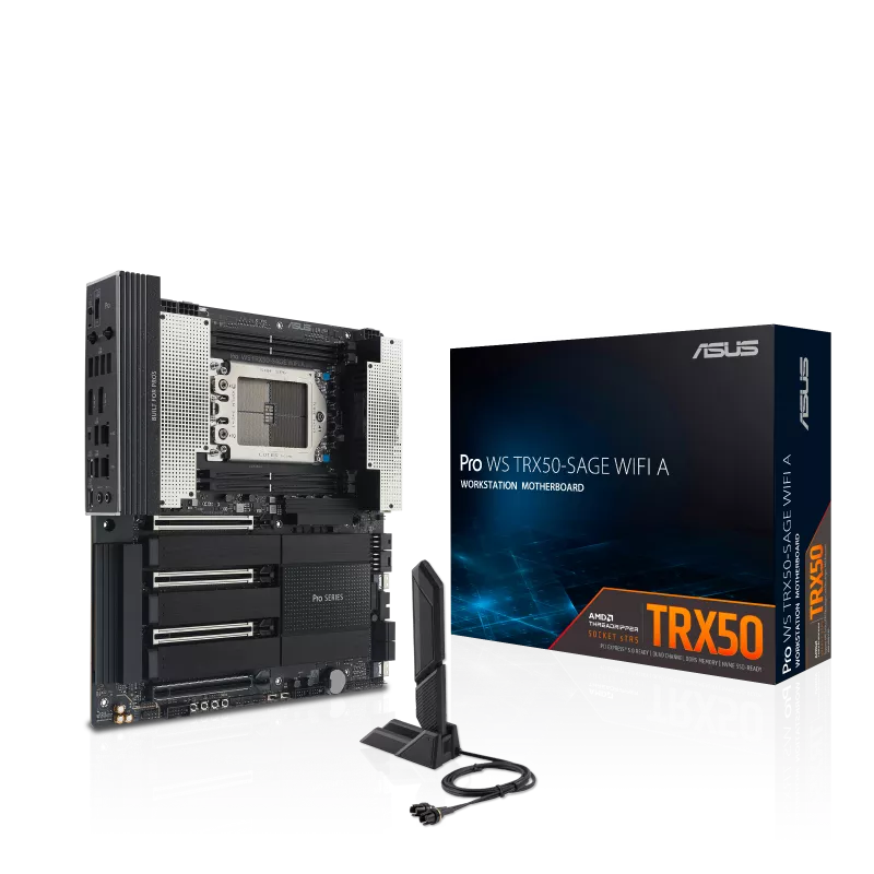 Asus Pro WS TRX50-SAGE WIFI A Workstation CEB Motherboard ( AMD Socket sTR5 , Supports Ryzen Threadripper PRO 9000 & 7000 WX-Series and Ryzen Threadripper 9000 & 7000 Series Processors, 4 x DDR5 Max 1TB RAM Support )