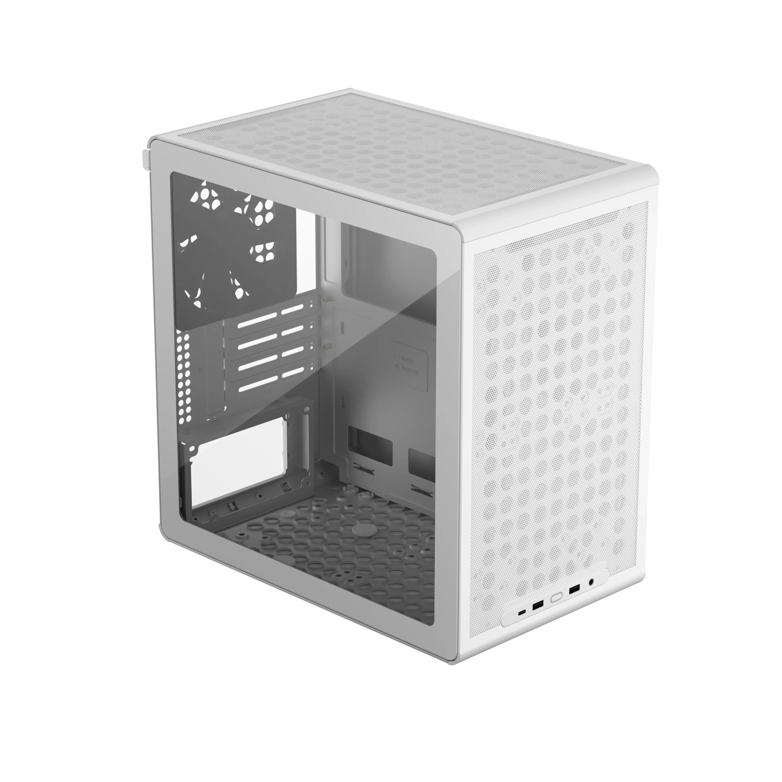 Cooler Master Q300L V3 White M-ATX Mini Tower Tempered Glass Pc Cabinet With Pre-installed Fans ( Q300LV3-WGNN-S00 )