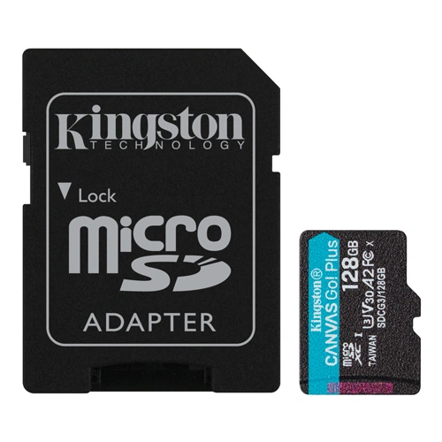 Kingston Canvas Go Plus 128GB MicroSD Memory Card with Adapter For Android Mobile Devices, Action Cams, Drones And 4K Video Production ( SDCG3/128GB ) - Image 2
