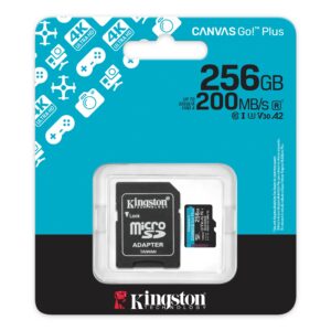 Kingston Canvas Go Plus 256GB MicroSD Memory Card With SD Adapter For Mobile Gaming, Drones, Action Cams And Android Devices ( SDCG4/256GB )