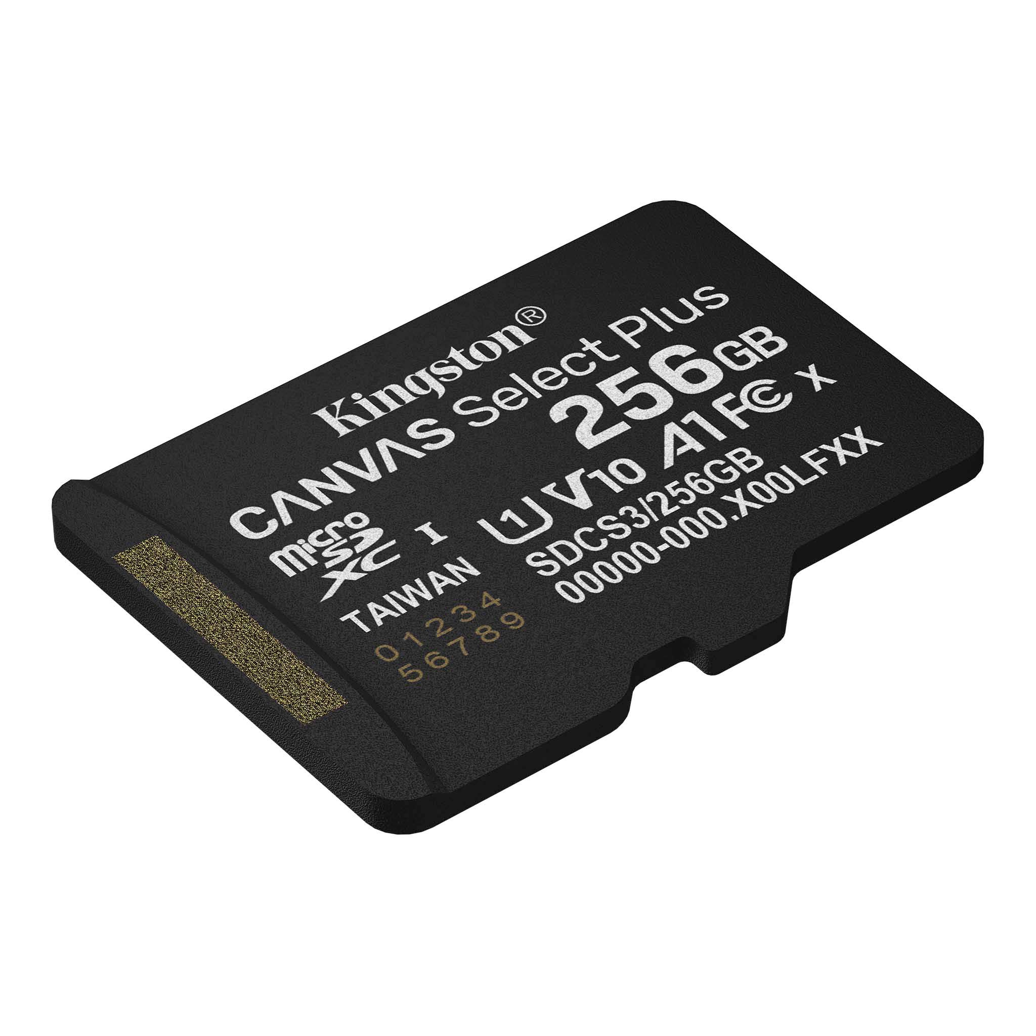Kingston Canvas Select Plus 256GB microSD Memory Card With Android A1 Performance Class ( SDCS3/256GBSP ) - Image 3