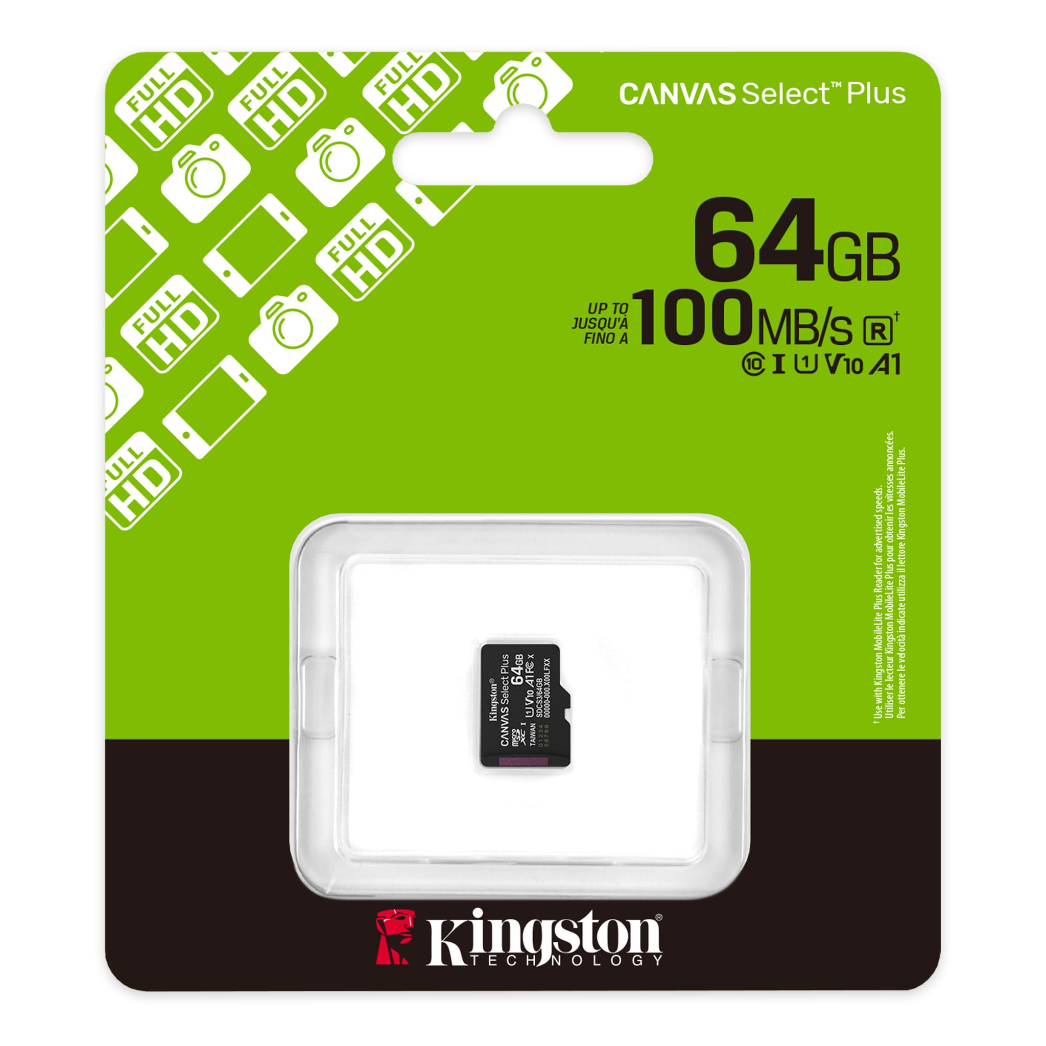 Kingston Canvas Select Plus 64GB microSD Memory Card With Android A1 Performance Class ( SDCS3/64GBSP ) - Image 3