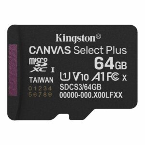 Kingston Canvas Select Plus 64GB microSD Memory Card With Android A1 Performance Class ( SDCS3/64GBSP )