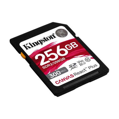 Kingston Canvas React Plus V90 256GB SD Memory Card For 8K/3D/VR Professional UHS-II Cinema Cameras ( SDR2/256GB ) - Image 3