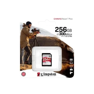 Kingston Canvas React Plus V90 256GB SD Memory Card For 8K/3D/VR Professional UHS-II Cinema Cameras ( SDR2/256GB )