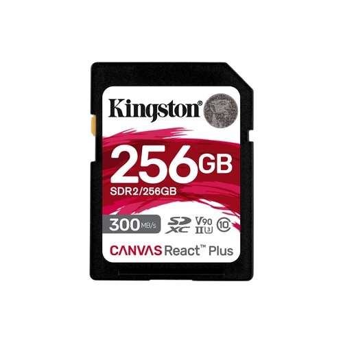 Kingston Canvas React Plus V90 256GB SD Memory Card For 8K/3D/VR Professional UHS-II Cinema Cameras ( SDR2/256GB ) - Image 2