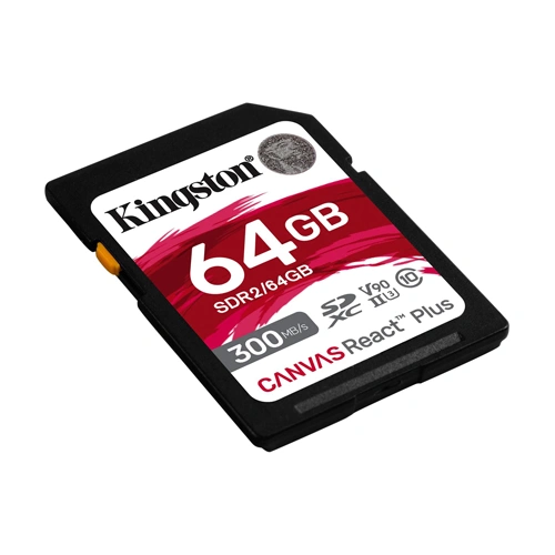 Kingston Canvas React Plus V90 64GB SD Memory Card For 8K/3D/VR Professional UHS-II Cinema Cameras ( SDR2/64GB ) - Image 3