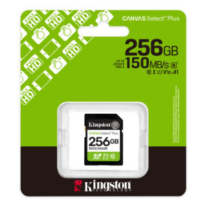 Kingston Canvas Select Plus 256GB Class 10 SD Memory Card For Full HD 1080p Video Cameras ( SDS3/256GB )