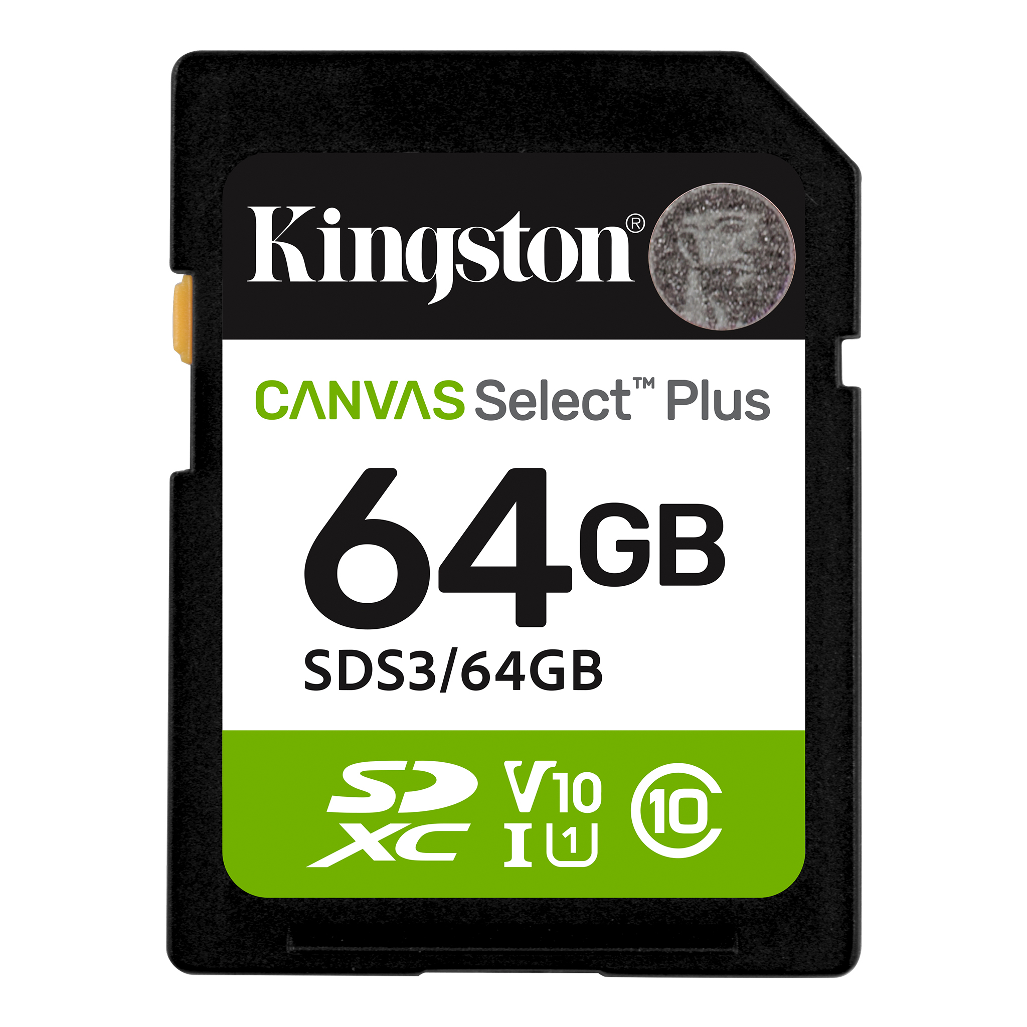 Kingston Canvas Select Plus 64GB Class 10 SD Memory Card For Full HD 1080p Video Cameras ( SDS3/64GB ) - Image 2